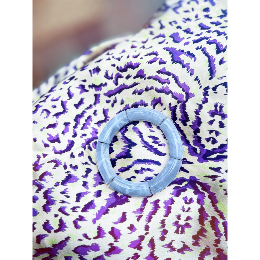 Margrethe armbånd i Grå Marmor 10mm fra le mosch