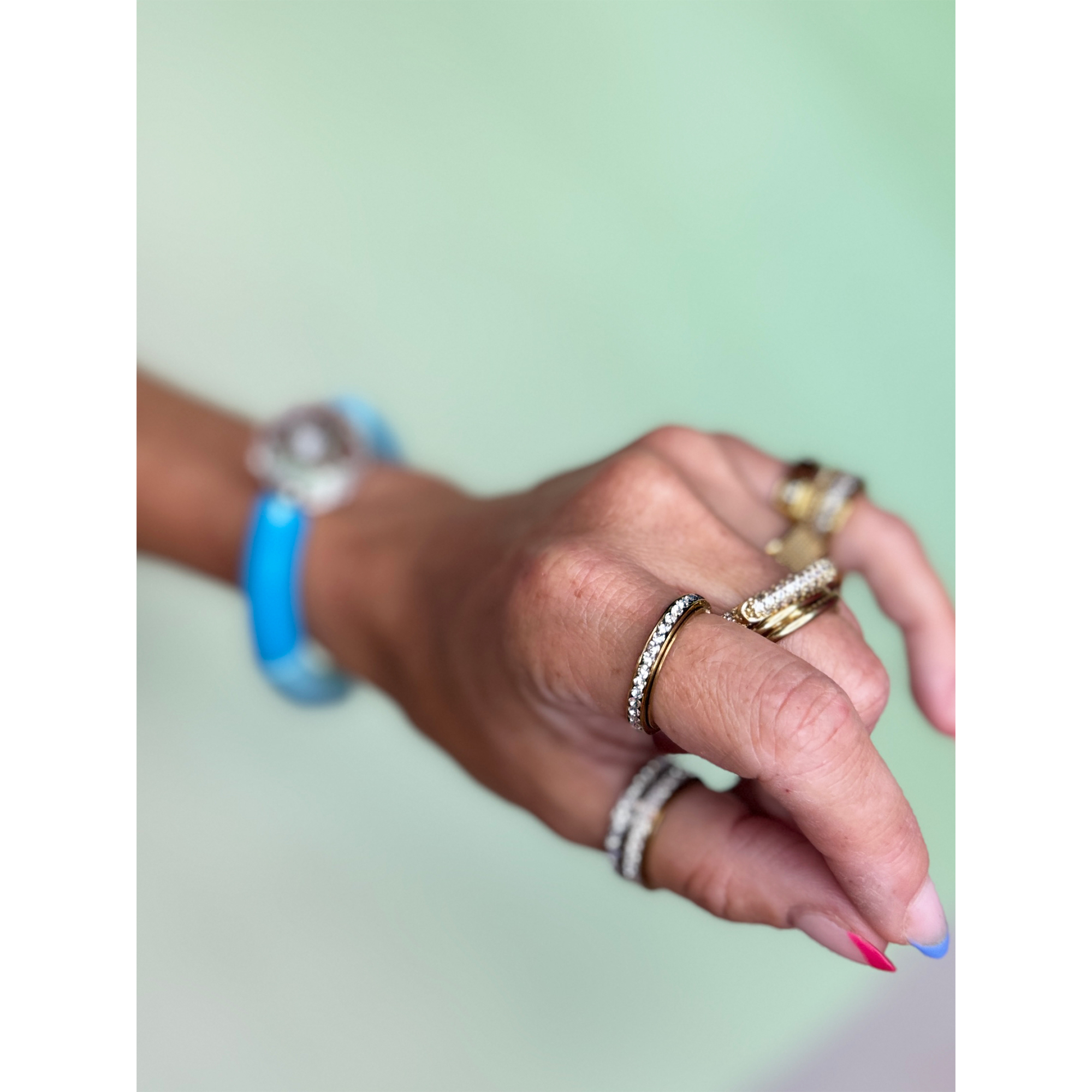 Tilo anti stress ring i forsølvet 2.0 fra LÉ MOSCH, bevægelig ring, beroligende ring, adhd ring,