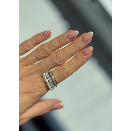 Arlette anti stress ringe sæt 1 fra LÉ MOSCH, sæt med 3 smukke ringe, fingerringe du kan stacke,