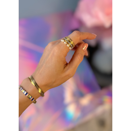 Arlette anti stress ringe sæt 3 fra LÉ MOSCH, sæt med 3 smukke ringe, fingerringe du kan stacke,