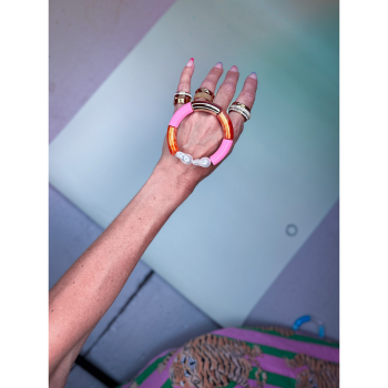 Maggie armbånd no 70 fra LÉ MOSCH, smukt boheme armbånd, farverigt armbånd, 