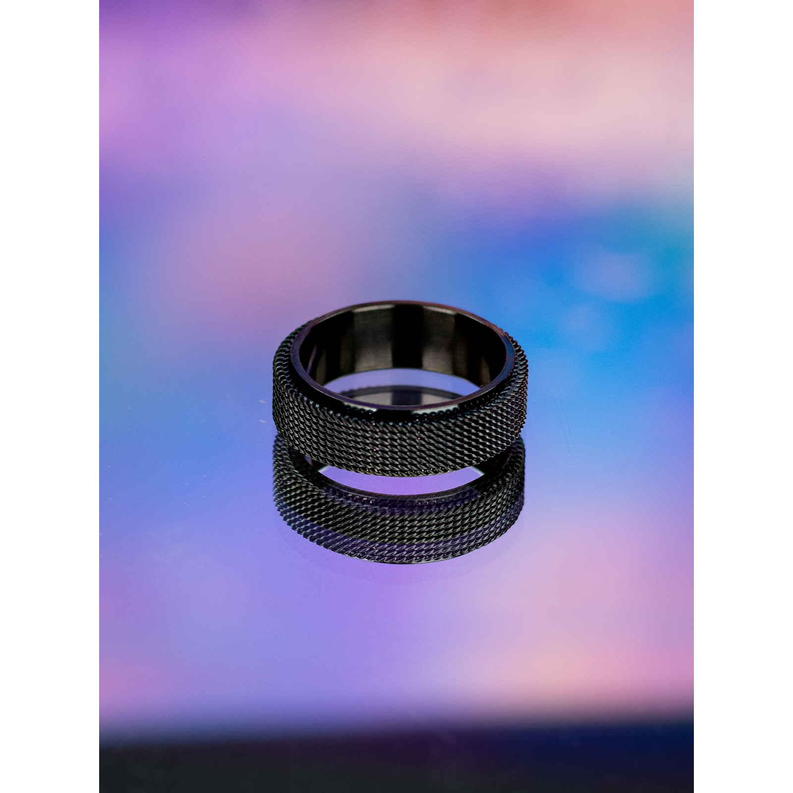 Clark unisex  anti stress ring i sort fra LÉ MOSCH, adhd ring, ring der giver ro i kroppen, cool stressring,