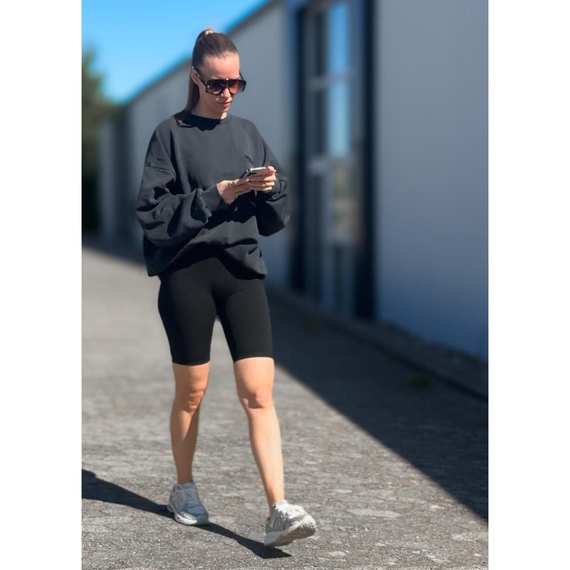 højtaljede sorte biker shorts og cykelshorts fra le mosch