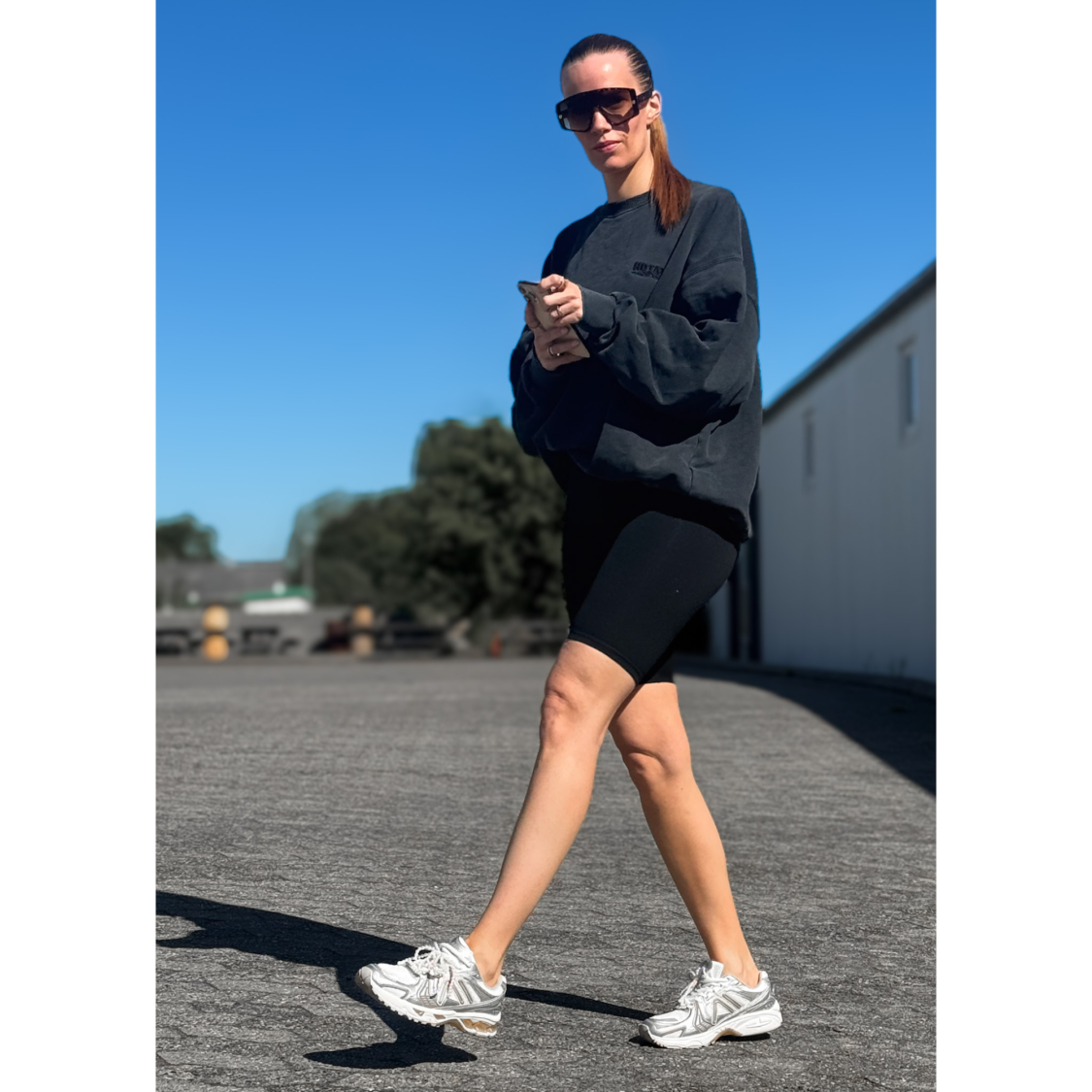 højtaljede sorte biker shorts og cykelshorts fra le mosch