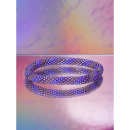 Håndbroderet Nepal Armbånd med Perler i Lilla nuancer fra LE MOSCH Håndbroderet Nepal Armbånd med Perler i Lilla nuancer fra LE MOSCH