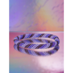 Håndbroderet Nepal Armbånd med Perler i Lilla Nuancer fra LE MOSCH