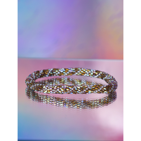 Håndbroderet Nepal Armbånd med Perler fra LE MOSCH