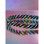 Håndbroderet Nepal Armbånd med Perler i pang farver fra LE MOSCH