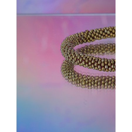 Håndbroderet Nepal Armbånd med glasperler i smukke nuancer fra LE MOSCH