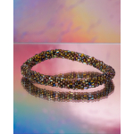 Håndbroderet Nepal Armbånd med glasperler i smukke nuancer fra LE MOSCH