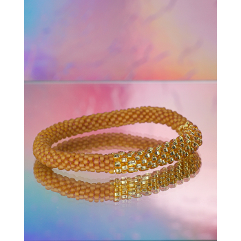 Håndbroderet Nepal Armbånd med glasperler i smukke nuancer fra LE MOSCH Håndbroderet Nepal Armbånd med glasperler i smukke nuancer fra LE MOSCH