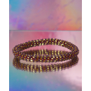 Håndbroderet Nepal Armbånd med glasperler i smukke nuancer fra LE MOSCH