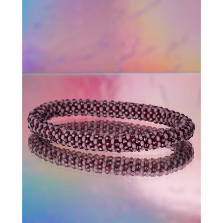 Håndbroderet Nepal Armbånd med glasperler i smukke nuancer fra LE MOSCH