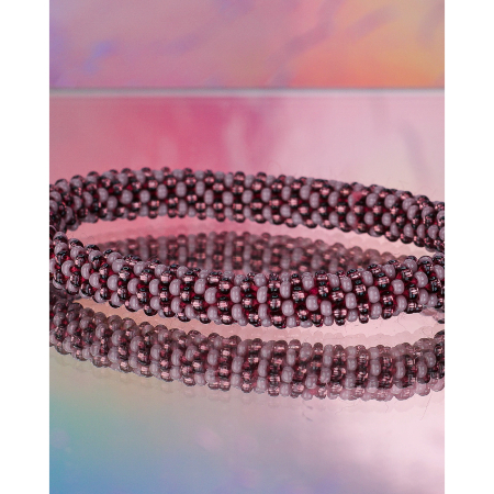 Håndbroderet Nepal Armbånd med glasperler i smukke nuancer fra LE MOSCH