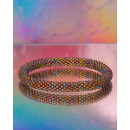 Håndbroderet Nepal Armbånd med glasperler i smukke nuancer fra LE MOSCH Håndbroderet Nepal Armbånd med glasperler i smukke nuancer fra LE MOSCH