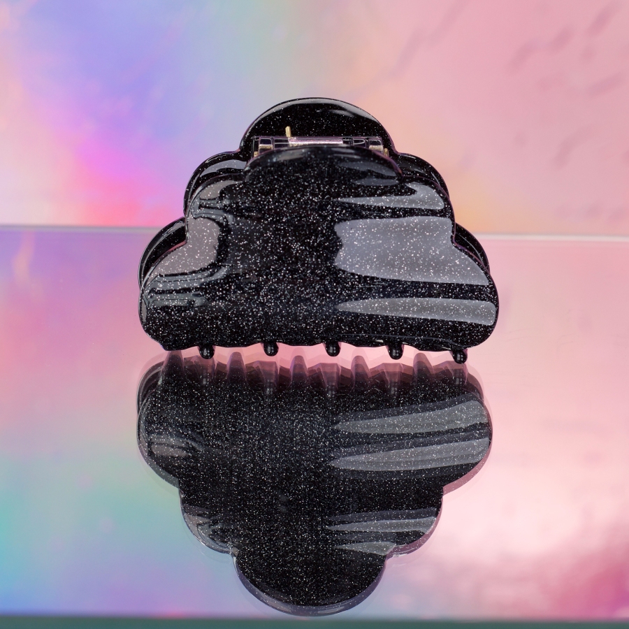Mini Heaven hårklemme i Glitter Sort