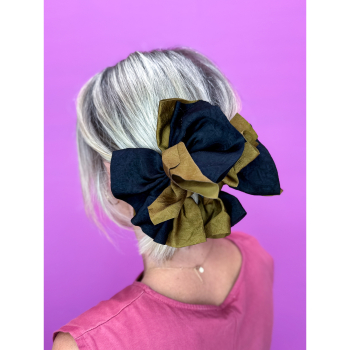 Elka hårklemme i oliven og sort fra le mosch Elka hårklemme i oliven og sort fra le mosch