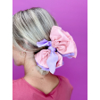 Elka hårklemme i pudder og lilla fra LÉ MOSCH, fyldig hårklemme, hårklemme med sløjfer,