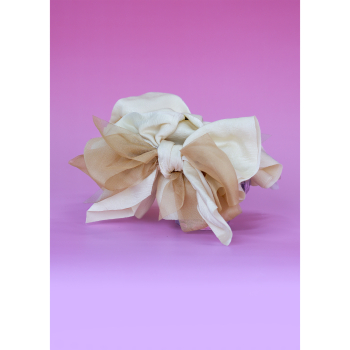 Elka hårklemme i creme og khaki fra LÉ MOSCH, fyldig hårklemme, hårklemme med sløjfer, Elka hårklemme i creme og khaki fra LÉ MOSCH, fyldig hårklemme, hårklemme med sløjfer,