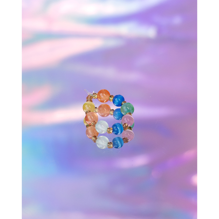 Ariel ring - Pastel Mix fra LÉ MOSCH, fin ring med natursten, smuk og enkel ring i pastelfarver,