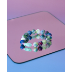 Bora Armbånd med farvede sten fra LÉ MOSCH, armbånd med store sten, dekorativt sommer armbånd, 