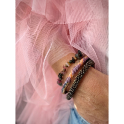 Nepal perle Armbåndspakke i lilla nuancer fra le mosch