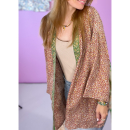 Monya Silkemix kimono no 1739 i rød. Håndlavet silkemix kimono i vintage sarier - kun 1 stk. af hver! Hurtig levering