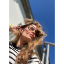 Poppy solbriller i Sort Med Nude Glas fra le mosch