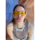 Poppy solbriller i sølv med gule glas – retro solbriller fra LÉ MOSCH Poppy solbriller i sølv med gule glas – retro solbriller fra LÉ MOSCH