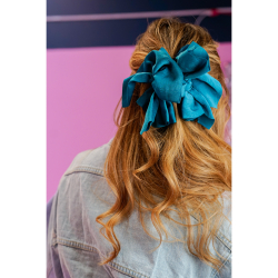 Falka Hårklemme i Petrol fra le mosch, sløjfe hårklemme, festlig hårklemme
