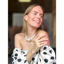 Pennie perle halskæde fra le mosch med store hvide perler Pennie perle halskæde fra le mosch med store hvide perler