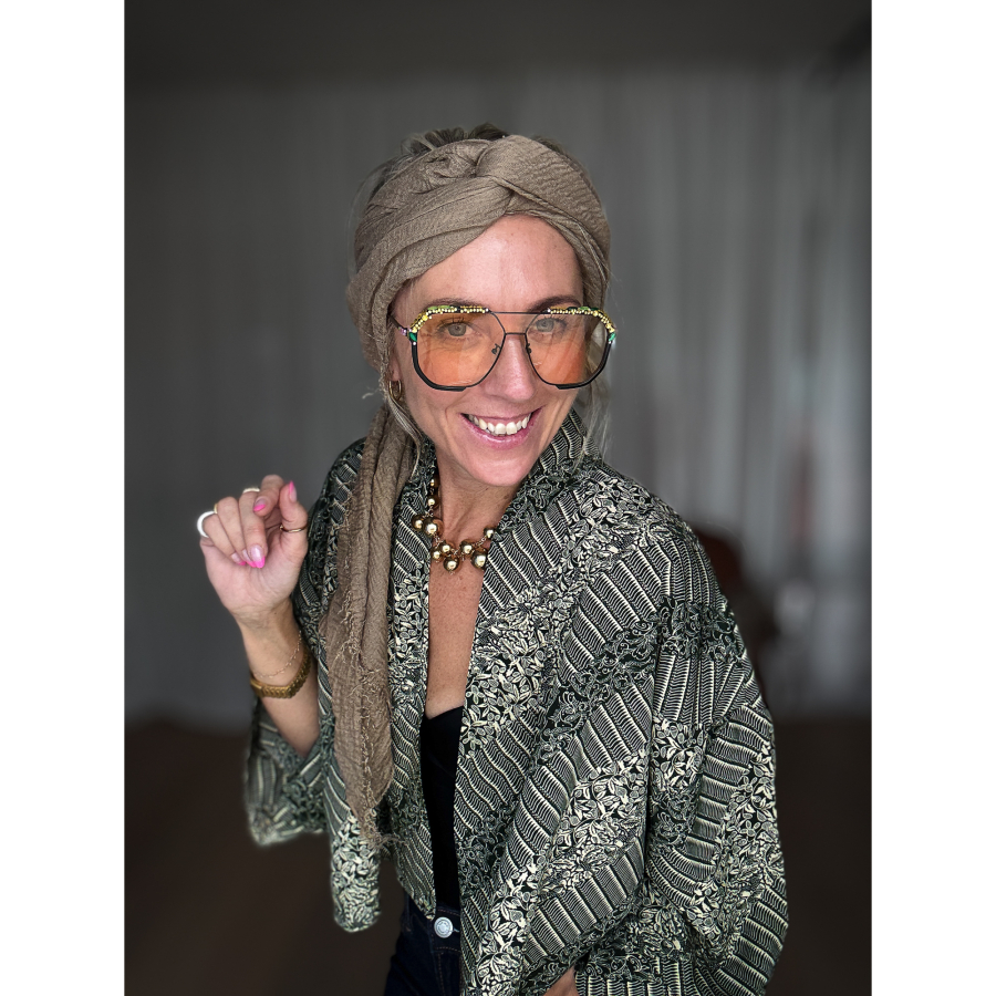 Sully Tørklæde i Oliven #78 fra le mosch