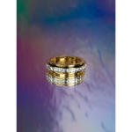 Tilo anti stress ring i forgyldt fra LÉ MOSCH, bevægelig ring, beroligende ring, adhd ring,