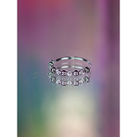 Vilje ring i blank rillet mix forsølvet fra le mosch