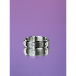 Mia anti stress ring i forsølvet fra LÉ MOSCH, bevægelig ring, beroligende ring, adhd-ring,