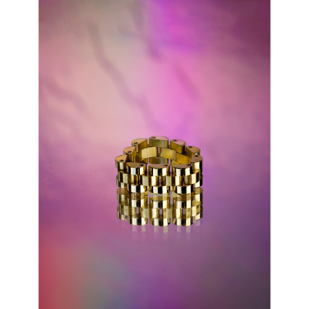 Celia anti stress ring i forgyldt fra LÉ MOSCH, bevægelig ring, beroligende ring, adhd ring,