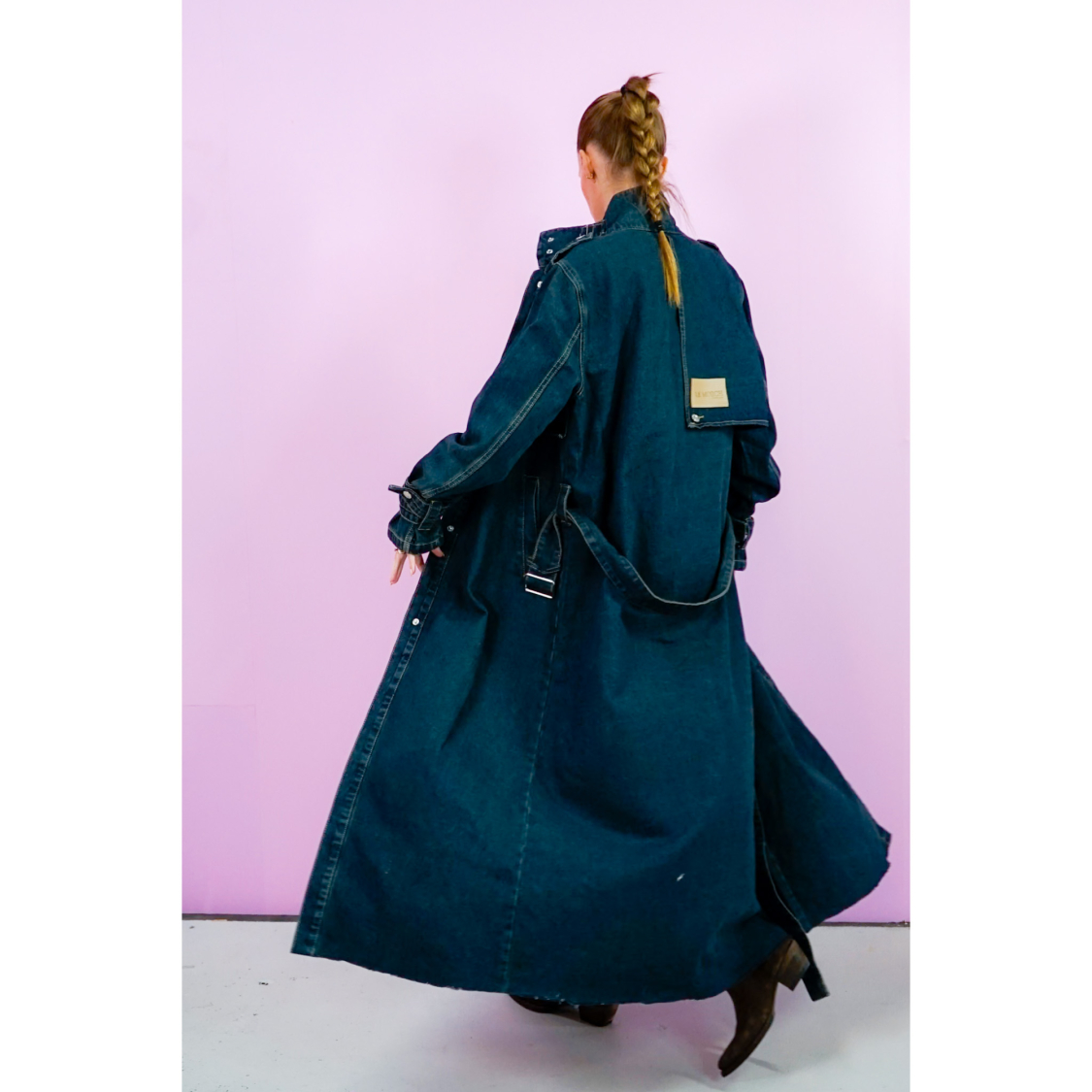 Nella Long denim trenchcoat fra le mosch