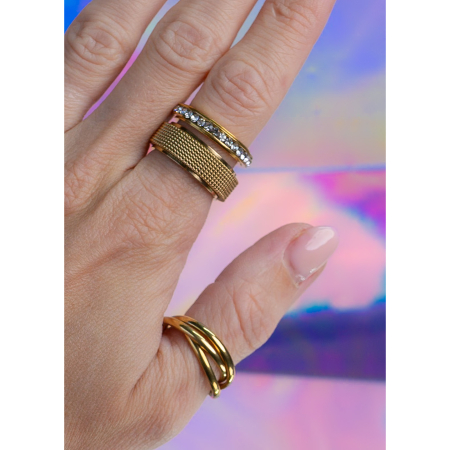 Arlette anti stress ringe sæt 14 fra LÉ MOSCH, smukt sæt af anti-stress ringe,