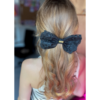 Getty blonde sløjfe hårspænde i Sort fra le mosch Getty blonde sløjfe hårspænde i Sort fra le mosch