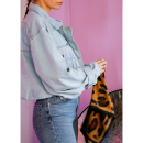 Sabrina Lys Kort Denim Jakke fra LÉ MOSCH, skøn kort og anvendelig denimjakke, lækker denimjakke med et fedt snit,  Sabrina Lys Kort Denim Jakke fra LÉ MOSCH, skøn kort og anvendelig denimjakke, lækker denimjakke med et fedt snit,