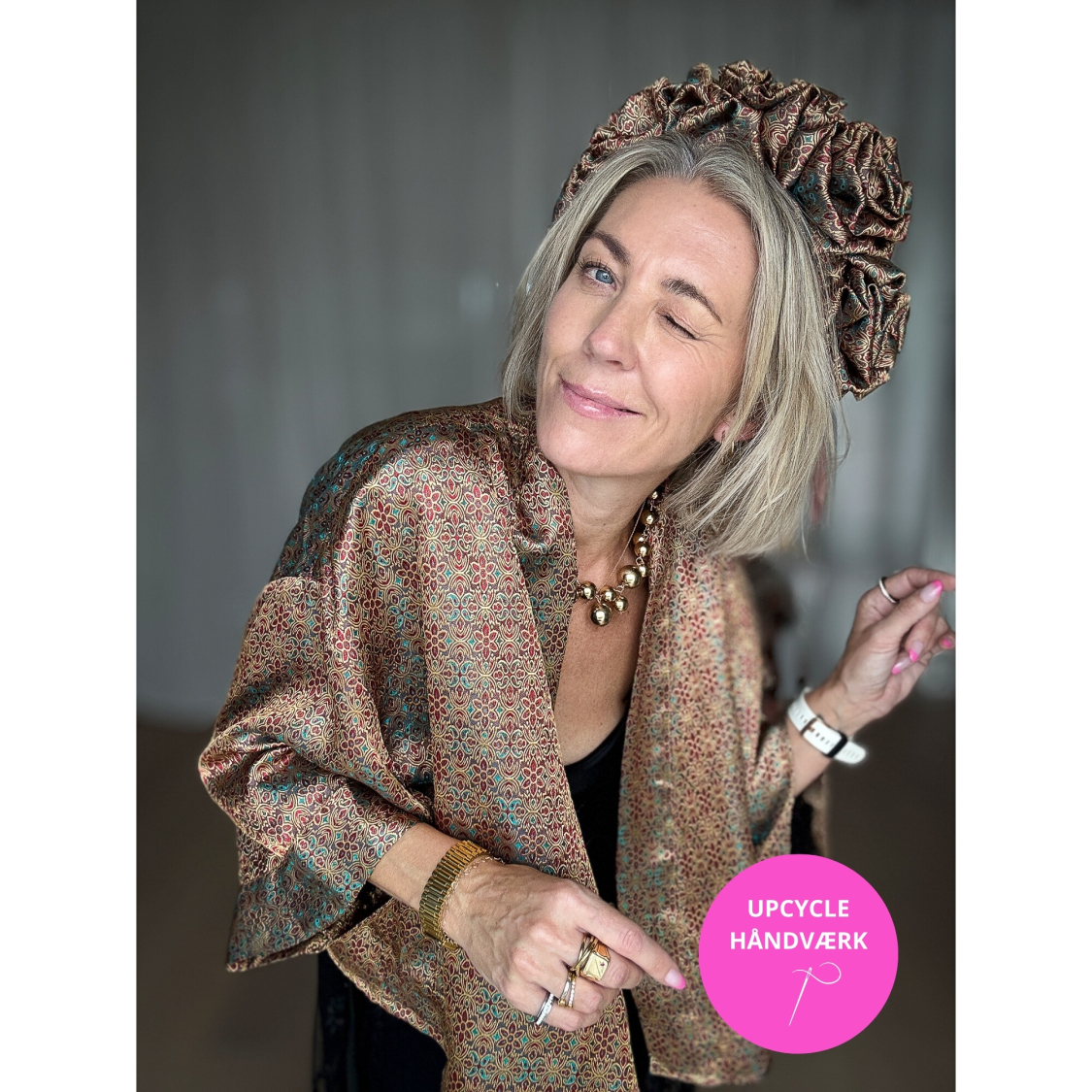 Maria blomsterkrone hårbøjle no 10 Metallic fra le mosch