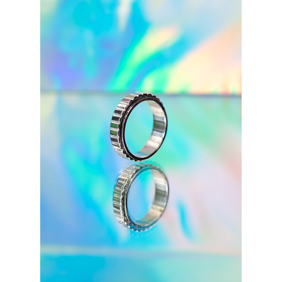 Kira anti stress ring i forsølvet, anti-stress ring