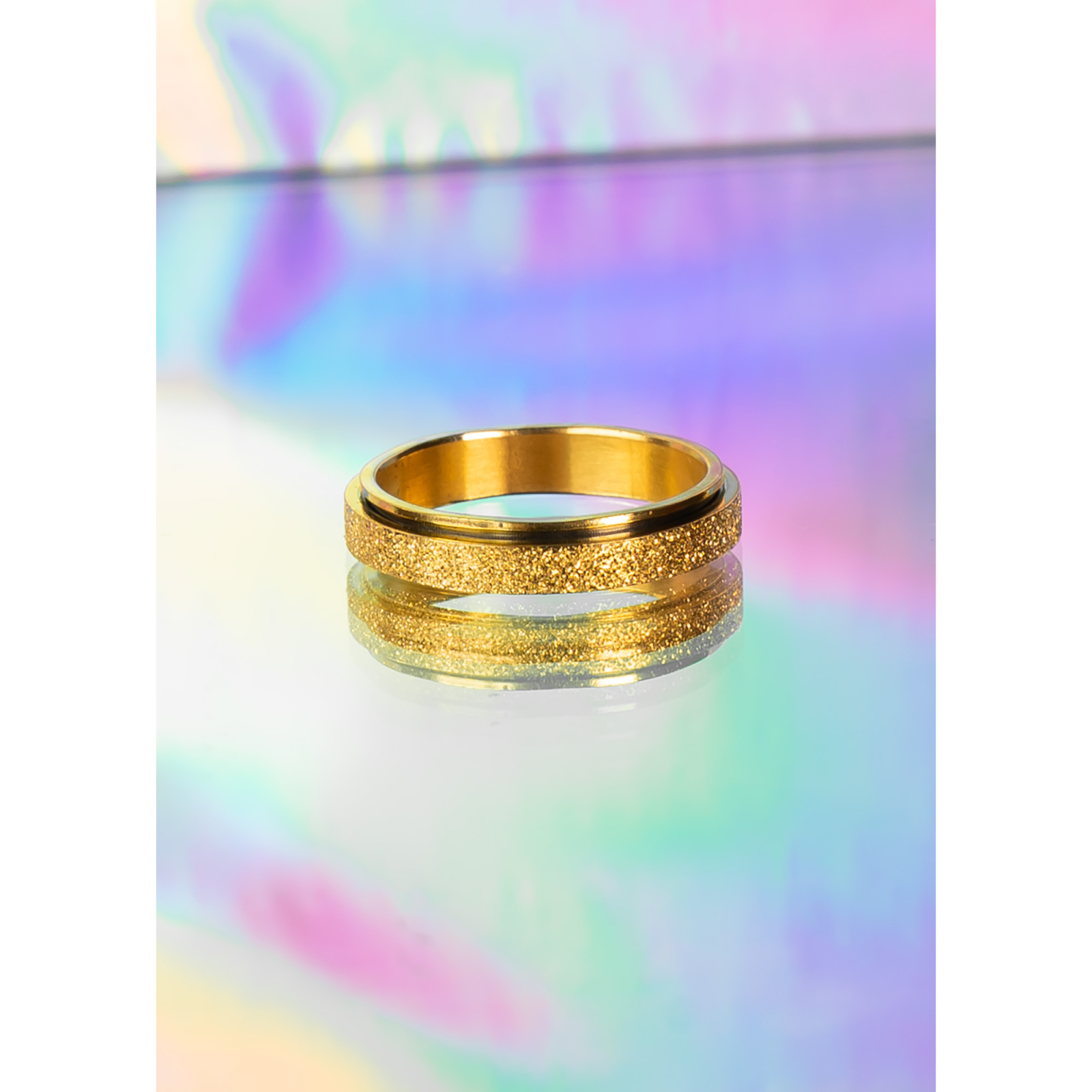 Mathilda anti stress ring i forgyldt fra le mosch