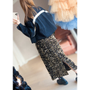 Rexine Paillet Nederdel i Gylden fra le mosch