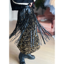 Brianna Bælte med frynser  i sort PU fra le mosch