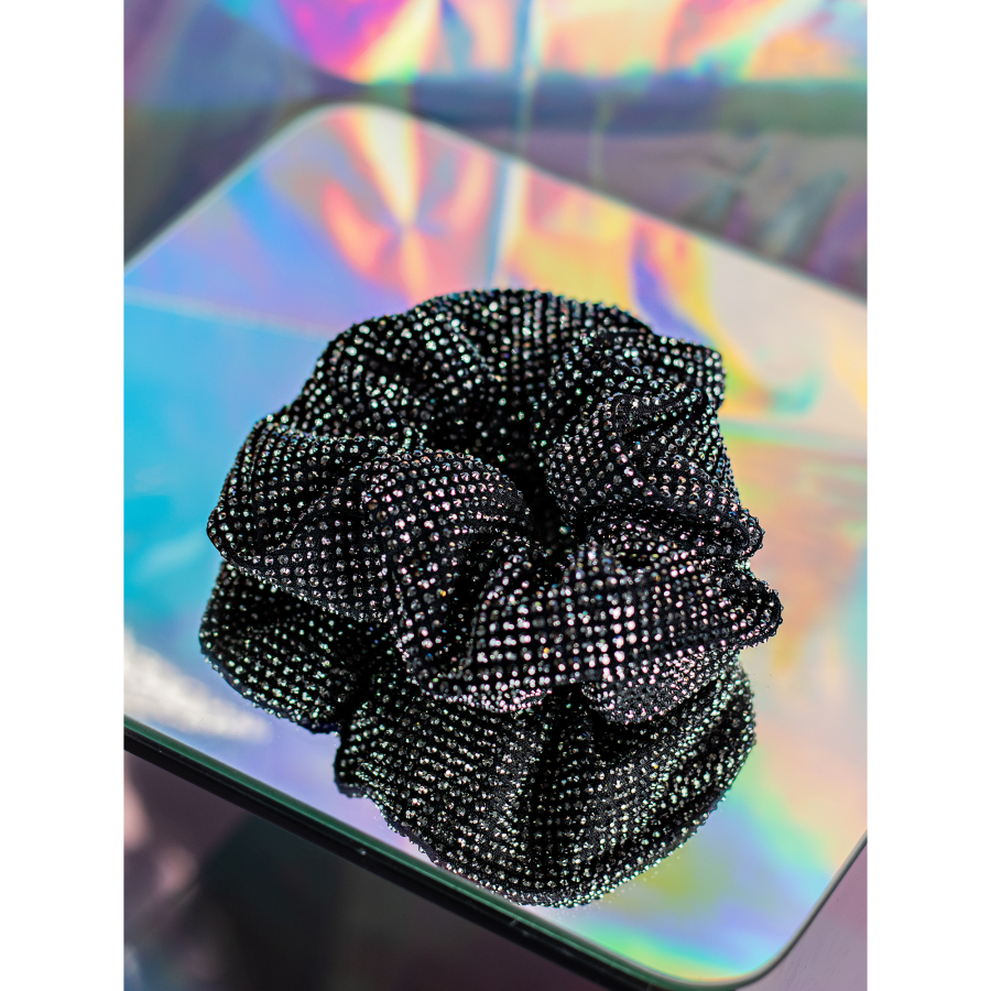 Vince Glitter Scrunchie I Sort fra le mosch