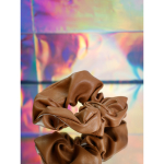 Zoe Scrunchie i Brun Læderlook