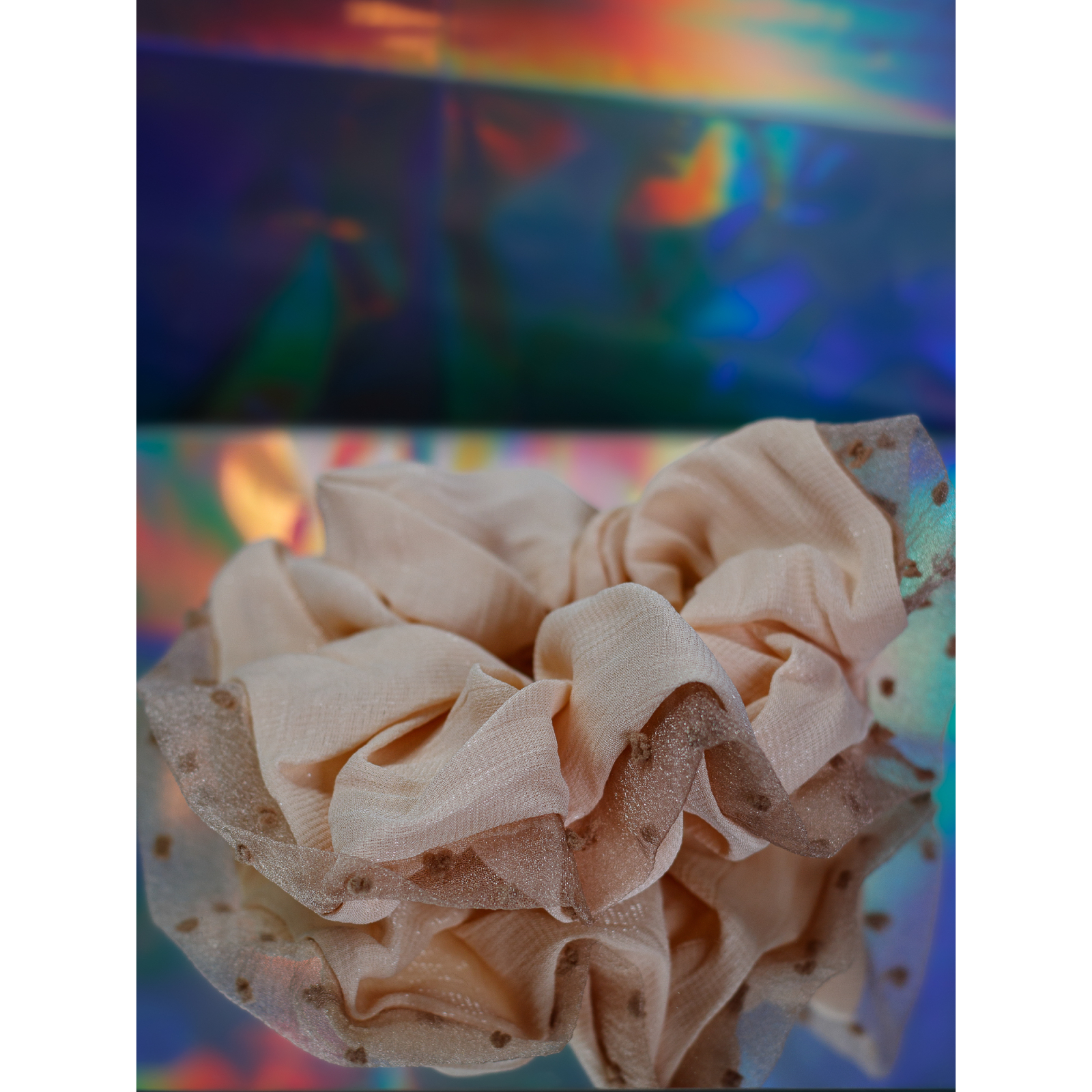 Andrea Scrunchie i Peach fra le mosch
