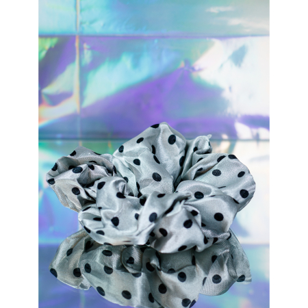 Minnie dot Scrunchie I grå fra le mosch