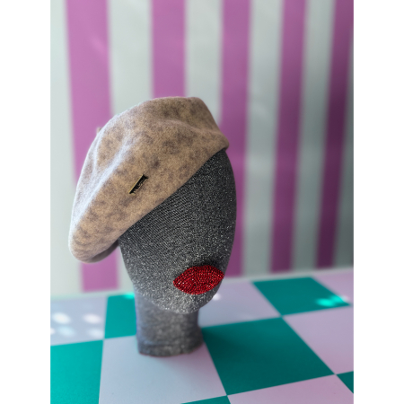Becky Leo Baret i Creme med leo print fra le mosch